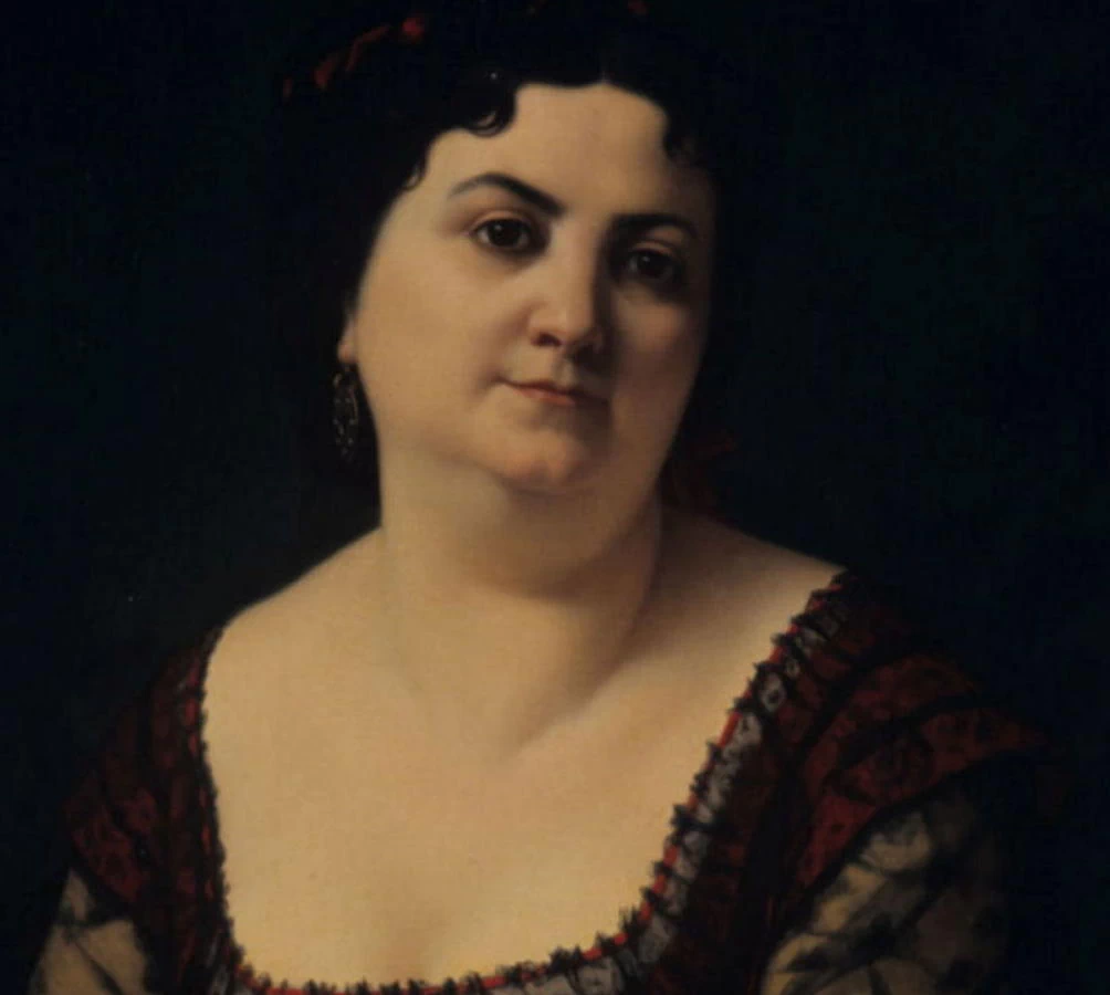 Ritratto della signorina Nathalie, membro della Comédie - Française, 1867, dettaglio